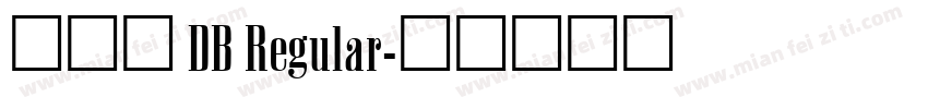 简体字 DB Regular字体转换